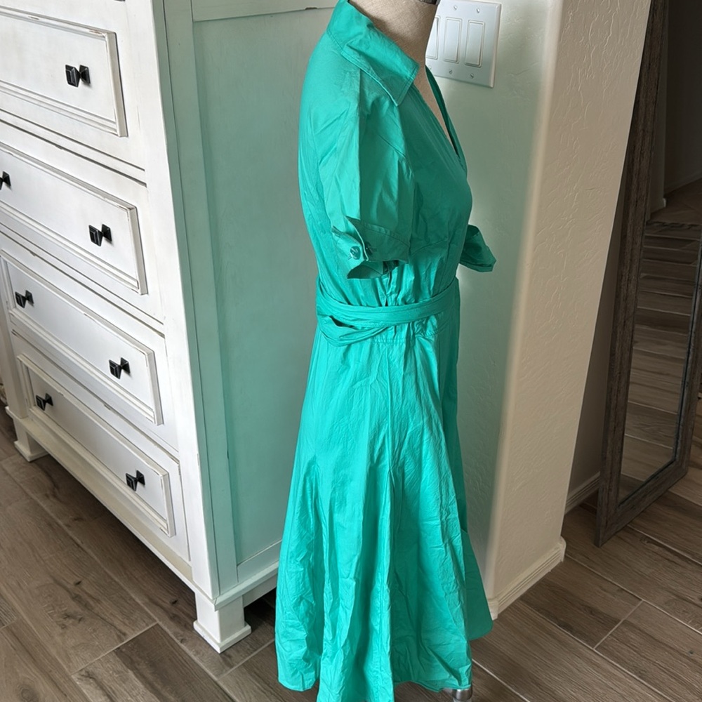 Sandro 8 faux wrap cotton dress - Picture 4 of 6